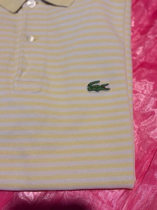 Camisa Lacoste Rayas amarillas Talla L