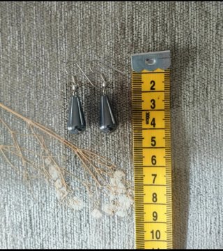 Pendientes Hematita Gota