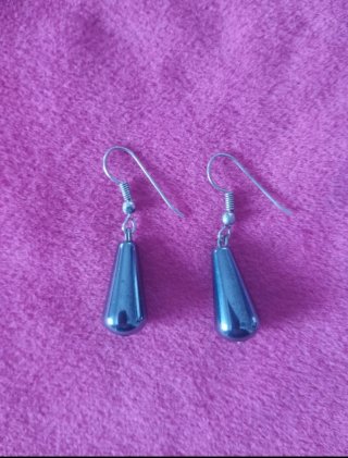 Pendientes Hematita Gota
