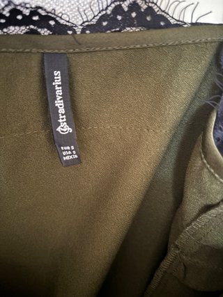 Vestido Lencero Corto Stradivarius Talla S