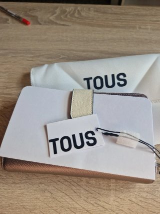 Cartera Tous dorada y rosa