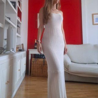 Vestido largo beige colección Coachella