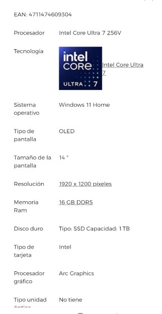 Acer Aspire 14 AI Portátil OLED Gris