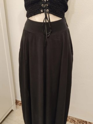 Falda larga negra talla única
