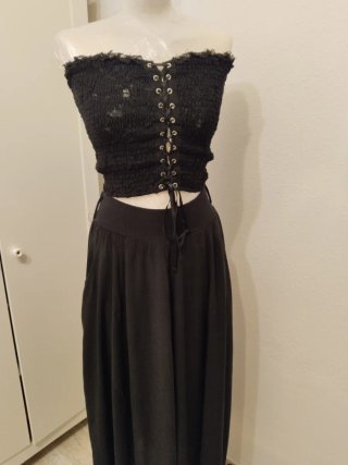 Falda larga negra talla única