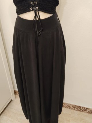 Falda larga negra talla única