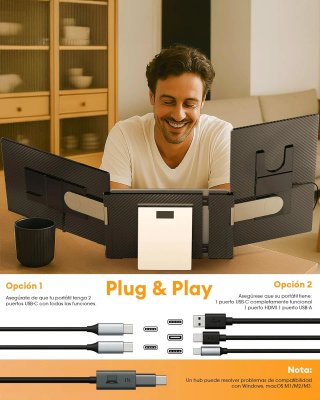 NGTeco Pantalla Portátil 16 Triple Monitor