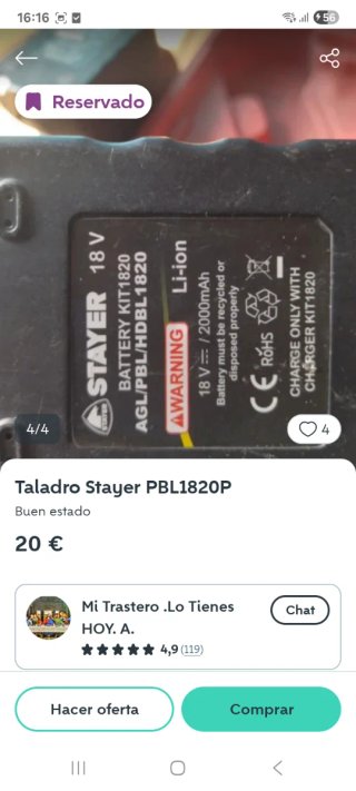 Taladro Stayer PBL1820P
