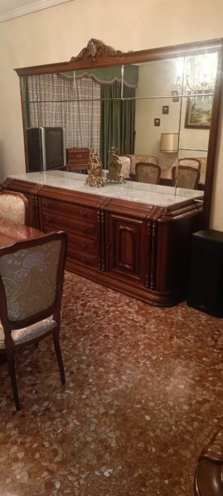 Mueble Bar Madera con Espejo y Cajones