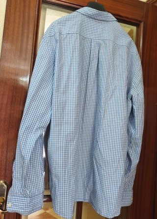 Camisa de cuadros azul y blanco Dockers
