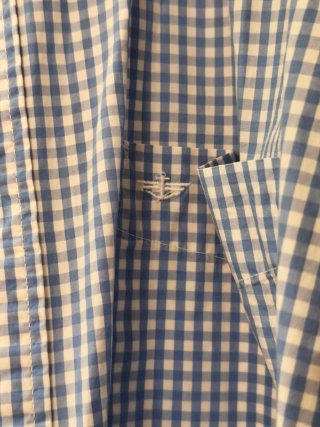 Camisa de cuadros azul y blanco Dockers