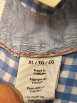 Camisa de cuadros azul y blanco Dockers