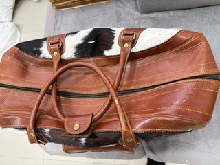Bolso de viaje piel vacuno y pelo