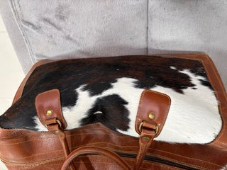 Bolso de viaje piel vacuno y pelo