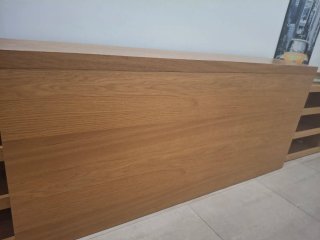 Cabecero y Mesillas Malm Ikea Madera y Cristal