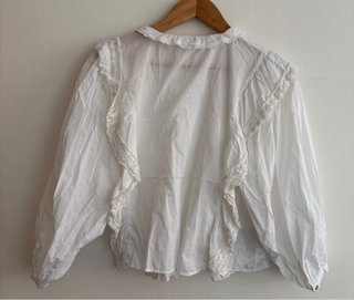 Blusa Mango Algodón Blanca Talla S