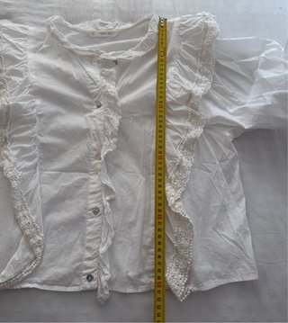 Blusa Mango Algodón Blanca Talla S