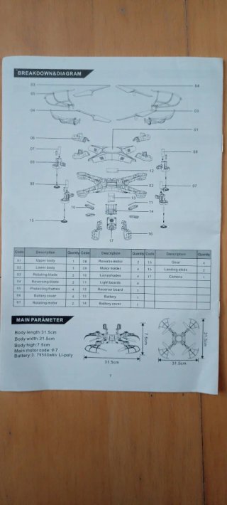 Control remoto Dron 2.4 GHz