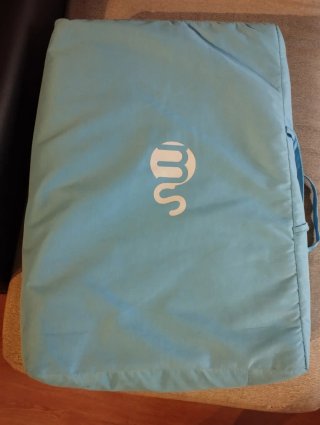 Cuna de viaje plegable azul