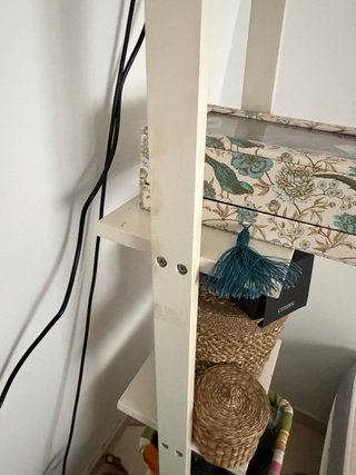 Estantería Escalera Madera y Mimbre