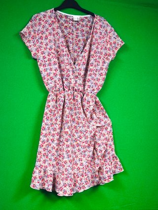 Vestido floral manga corta