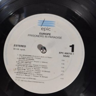Europe Prisoners in Paradise LP Vinilo