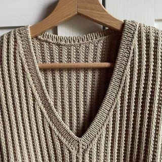 Gilet maglia artigianale beige