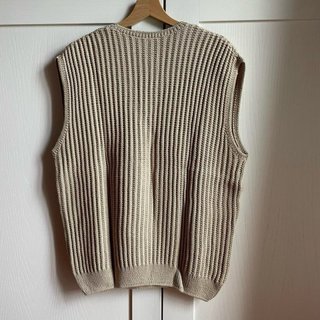 Gilet maglia artigianale beige