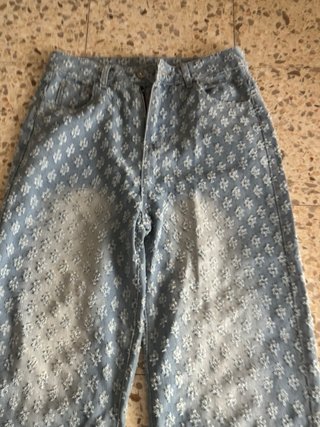 Pantalones vaqueros florales XS