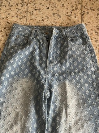 Pantalones vaqueros florales XS