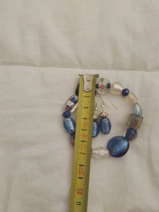 Pulsera y Pendientes Cristal Murano