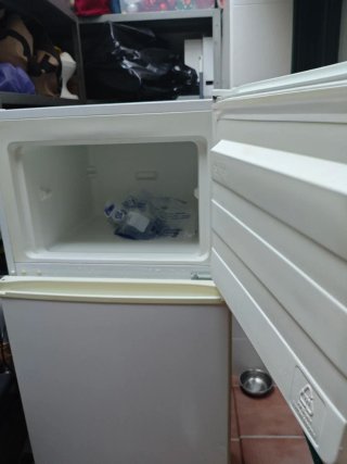 Nevera pequeña blanca