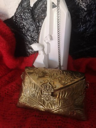 Bolso de mano Amity dorado vintage