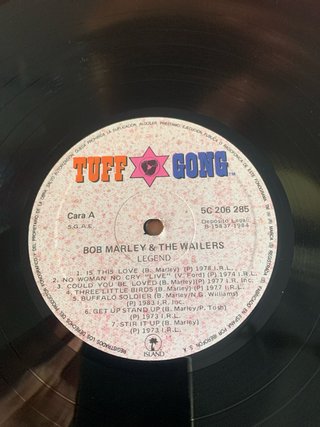 Vinilo Bob Marley Legend Tuff Gong