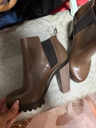Botines Melissa Marrones Tacón Plataforma