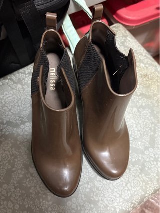 Botines Melissa Marrones Tacón Plataforma
