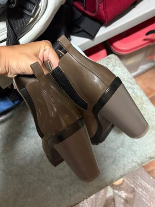 Botines Melissa Marrones Tacón Plataforma