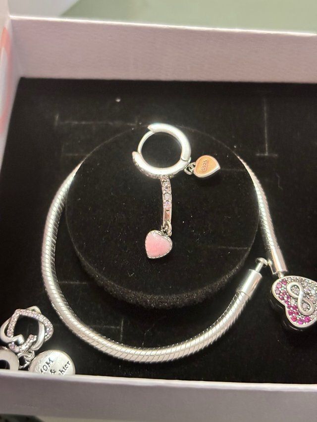 Pendientes Corazón Plata 925 Rosa
