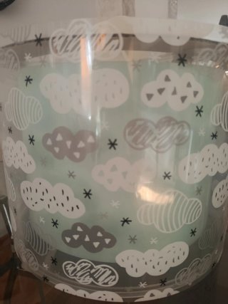 Lámpara infantil nubes blanca y gris