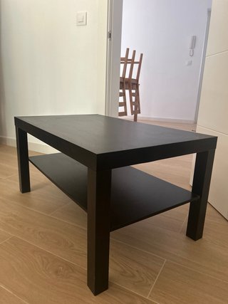 Mesa baja salón madera negra