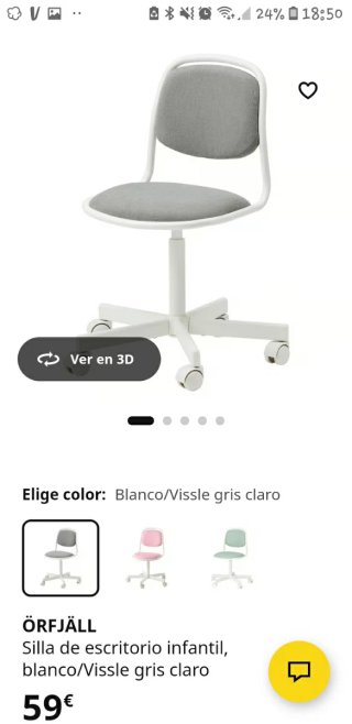 Silla de escritorio infantil