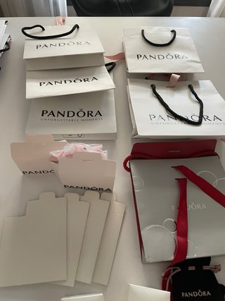 Lote Cajas y Bolsas Pandora Blancas