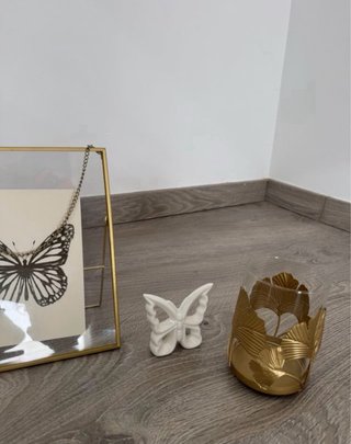 Set Decoración Mariposas Dorado y Rosa