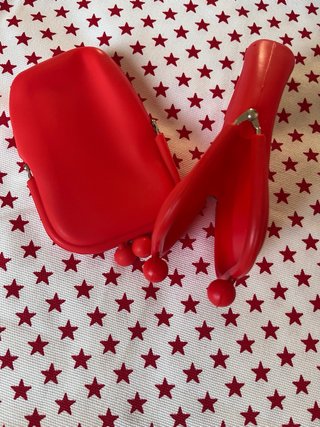 Porta occhiali  / porta tutto rosso e giallo