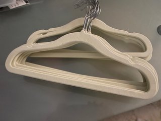 Perchas terciopelo bebé/infantil beige 20 unidades