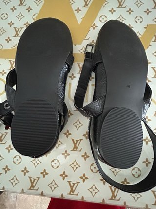 Zapatos Mango negros con tiras