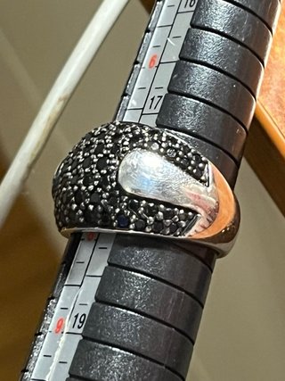 Anello Argento Onice Nero Donna