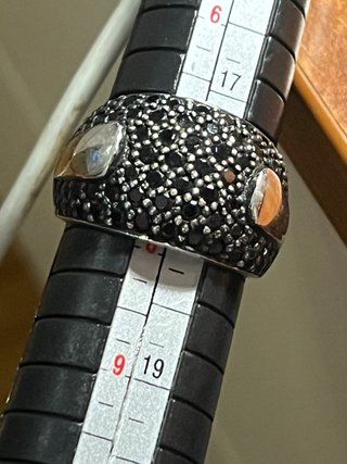 Anello Argento Onice Nero Donna