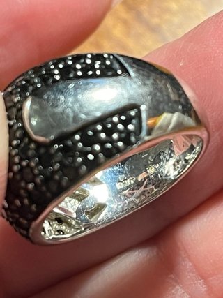 Anello Argento Onice Nero Donna