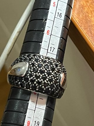 Anello Argento Onice Nero Donna